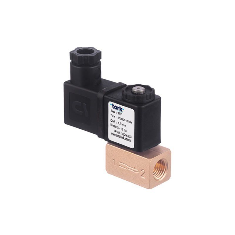 Tork S1060 Genel Maksat Solenoid Valf Direkt Çekmeli N.Kapalı 1/4'' - 0 - 10 Bar - 24 VDC