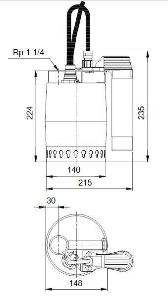 Grundfos UNILIFT KP350-AV-1 Paslanmaz Gövdeli Kirli Su Drenaj Dalgıç Pompa