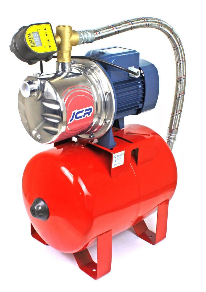 Pedrollo JCRm 2A Dijital Paslanmaz Jet Hidrofor 6 Kat 10 Daire 24 Litre Tanklı