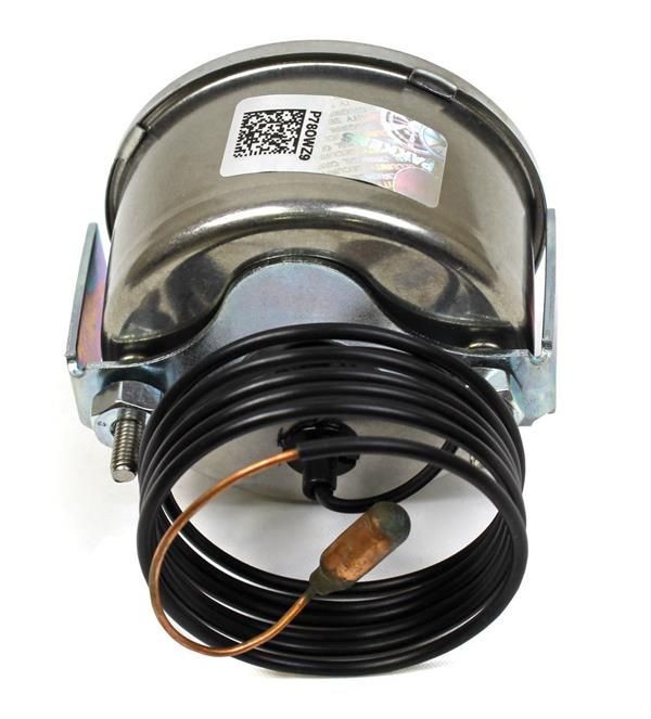 Pakkens Çap 60 0/+200 °C Arkadan Bağlantılı Pano Tip Gazlı Termometre 1mt Pvc Kaplı Kapiler Boyu