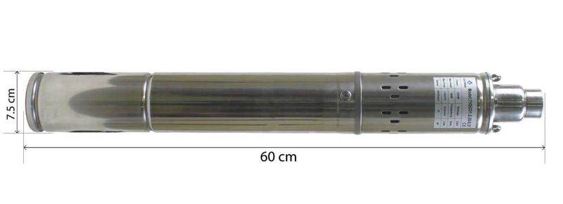 3 inch 75 mm Dış Çap Derin Kuyu Pompası 10 Metre Kablolu 370 Watt 90 mss 1.8 m³/h