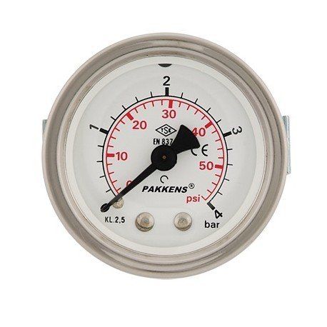 Pakkens 0-1 Bar 63 mm Arkadan Bağlantılı Panotipi Kuru Manometre G 1/4 inç