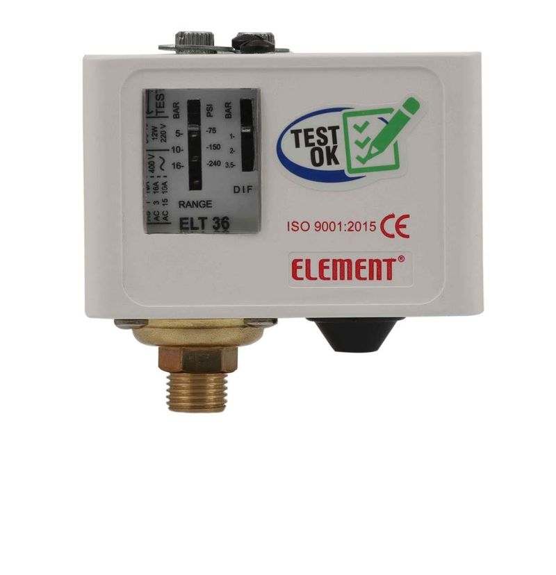 Element 5-50 Bar Presostatlar Basınç Şalteri 1/4'' Bağlantı (Basınç kontrol cihazı)