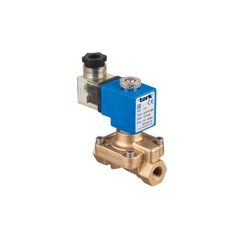 Tork S1077 Genel Maksat Solenoid Valf Pilot Kumandalı N.Kapalı 1/4'' - 0.5 - 40 Bar - 220 VAC