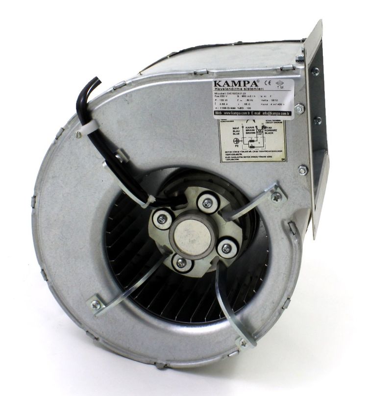 Gamsan D4E160-DA01-22 Radyal Çift Emişli Soğutma ve Havalandırma Fanı 500 m³/h 70 Pa