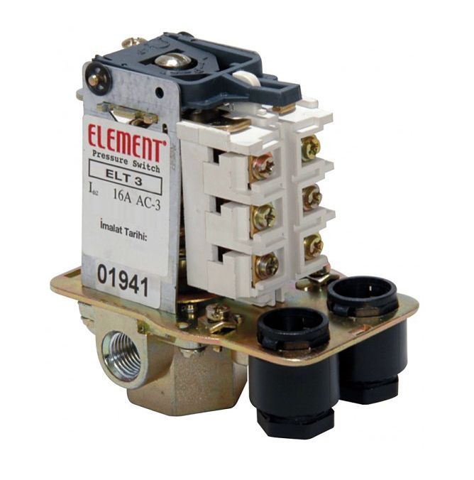 Element Hidrofor Şalteri 3-11 Bar Tahliyesiz Trifaze 1/4 Bağlantılı