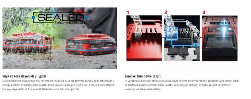 Einhell 18V 3,0 Ah SEALED PXC Plus A1 Akü, Suya ve Toza Dayanımlı