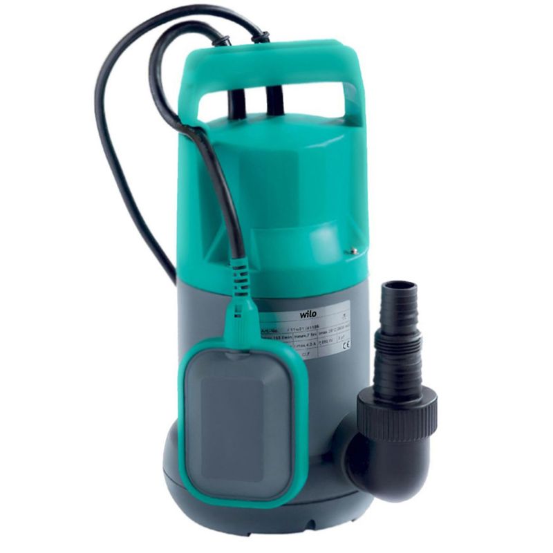 Wilo Drain 10.7 Az Kirli Su Drenaj Dalgıç Pompa 10 Mt. Kablolu Flatörlü 8 mss 9 m³/h 220 Volt