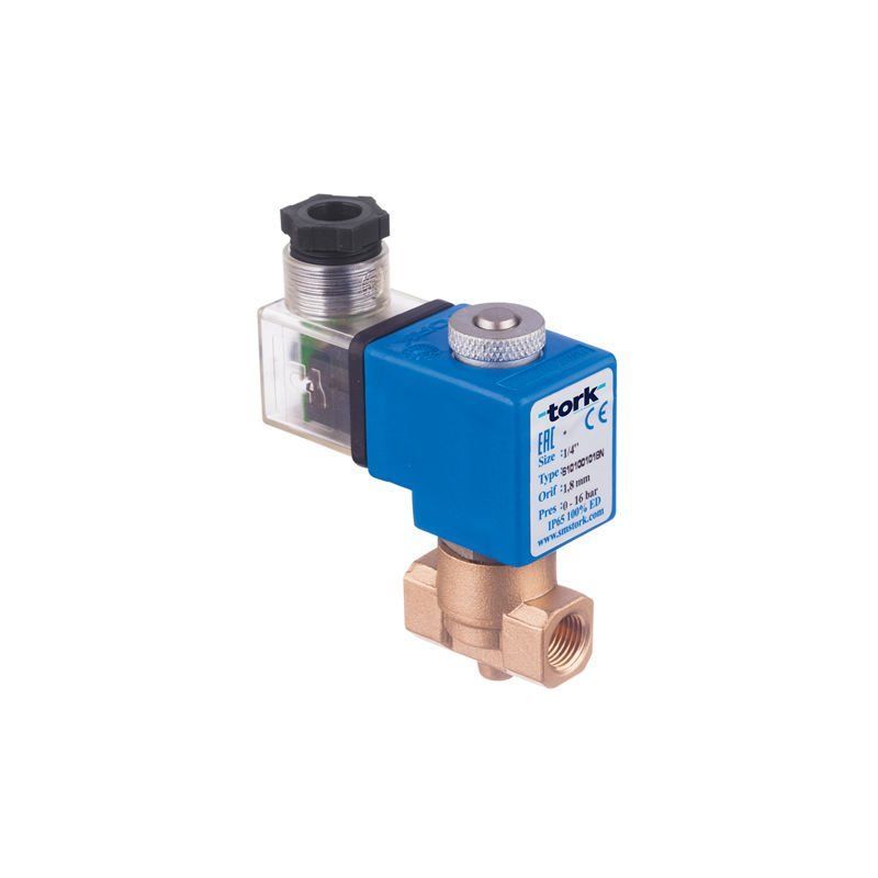 Tork S1010 Genel Maksat Solenoid Valf Direkt Çekmeli N.Kapalı 1/4'' - 0 - 10 Bar - 24 VDC