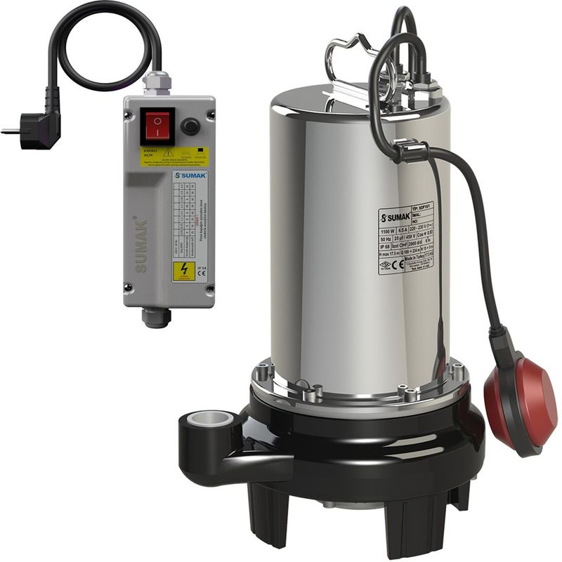 Sumak SDF 15/1 Temiz Su Dalgıç Pompa Monofaze (220V) 1.5 Hp