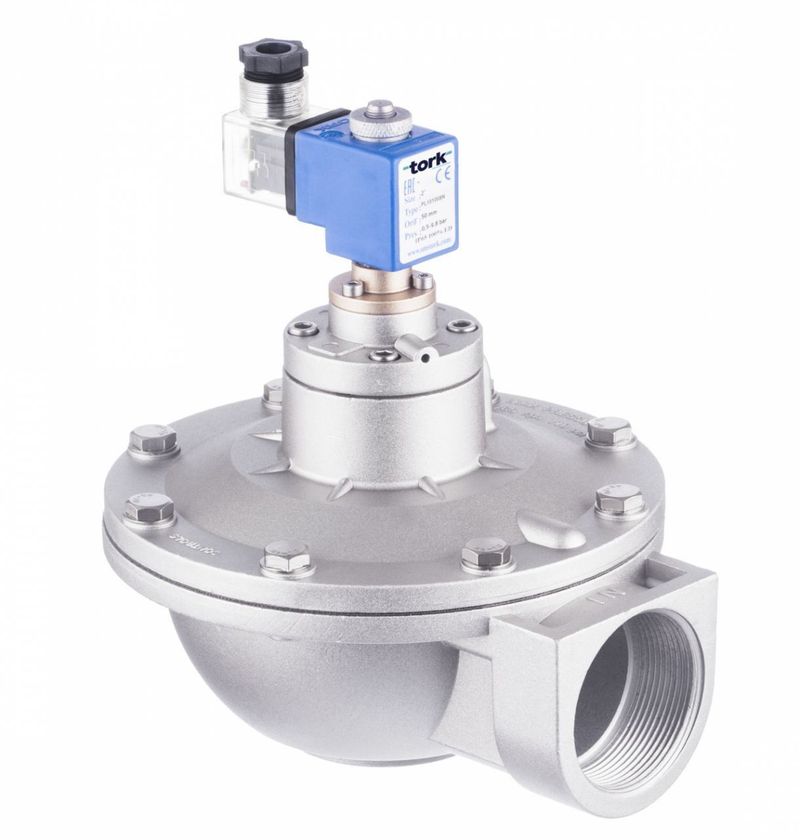 Tork PL1010 Patlaç Solenoid Valf Pilot Kumandalı N.Kapalı NBR Conta 2'' - 3 - 8 Bar - 12 VDC