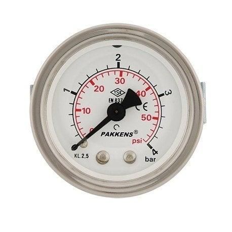 Pakkens 0-1.6 Bar 63 mm Arkadan Bağlantılı Panotipi Kuru Manometre G 1/4 inç