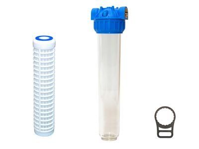 Aquafer 20 inç Yıkanabilir Su Filtresi 2 inc 50 Mikron Yıkanabilir