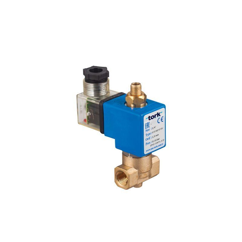 Tork S1016 Genel Maksat Solenoid Valf Direkt Çekmeli N.Açık 1/4'' - 0 - 14 Bar - 110 VAC