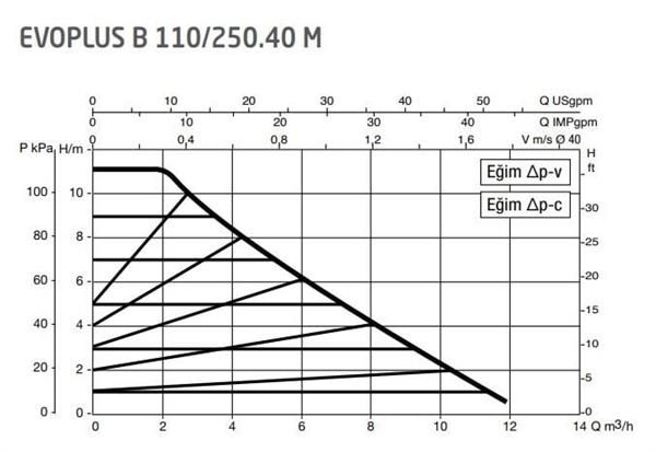 DAB Evoplus B 110/250.40 (250 mm) Frekans Konvertörlü Flanşlı Sirkülasyon Pompası DN40 10 mss 12 m³/h