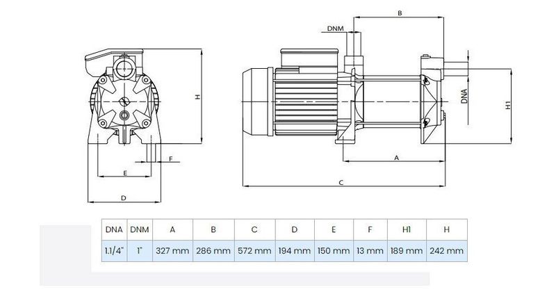 Wilo MSH 407M Yatay Kademeli Santrifüj Pompa 3 Hp 7 Bar 10 m³/h
