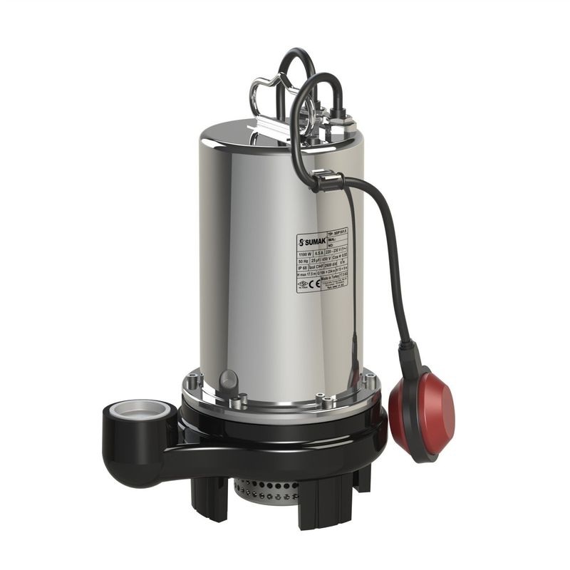 Sumak SDF 15/1.5 Kirli Su Dalgıç Pompa Monofaze (220V) 1.5 Hp