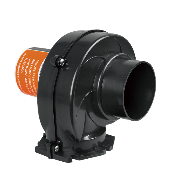Seaflo SFBB2-130-01 24 Volt 75 mm Blower, Tekne ve Yat Tipi Salyangoz Fan Aspiratör 130cfm